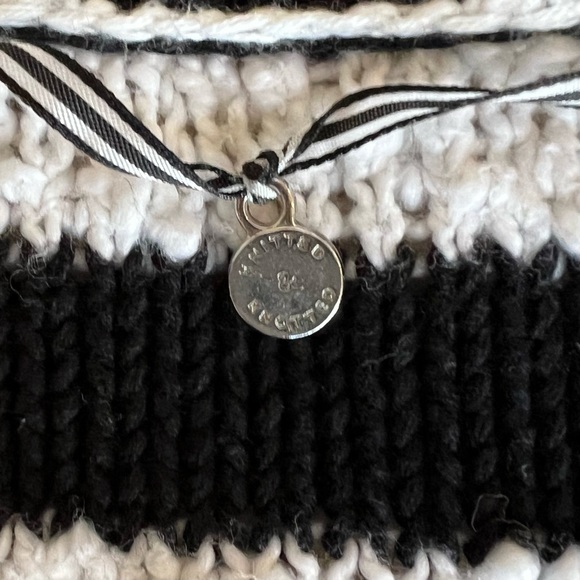 Knitted & Knotted Anthropologie nubby cropped cotton adorable sweater S / M - Picture 5 of 8